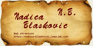 Nadica Blašković vizit kartica